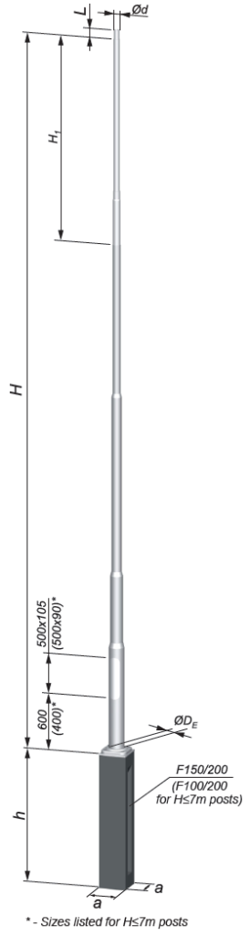 aluminium lighting pole