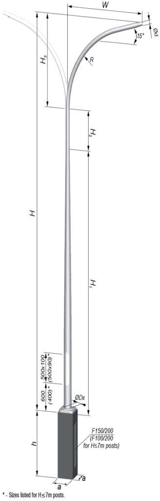 aluminium light pole