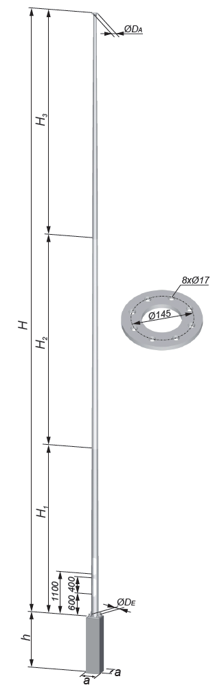 aluminium column