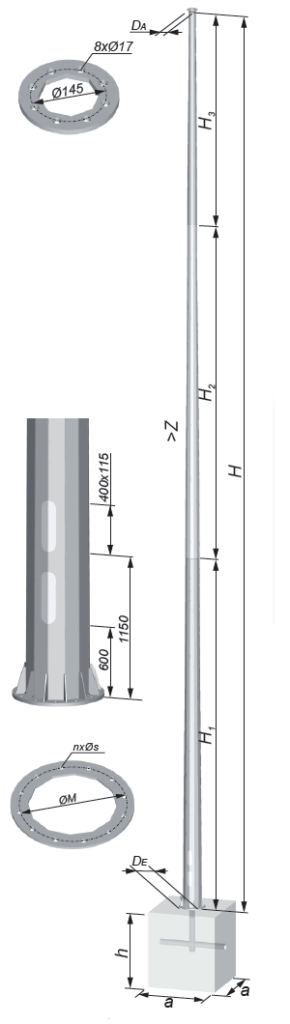 steel mast