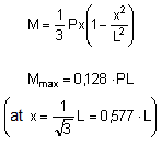 bending moment formula