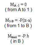 bending moment formula