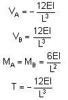 bending moment formula