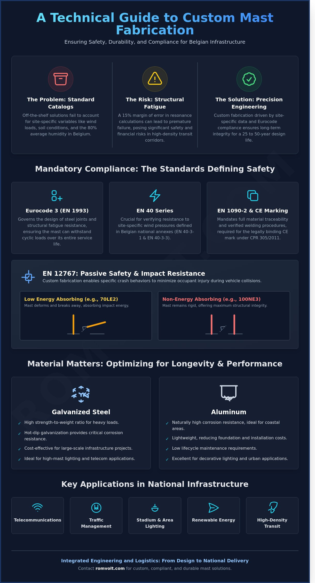 Custom Mast Fabrication in Belgium: A Technical Guide for Infrastructure Projects