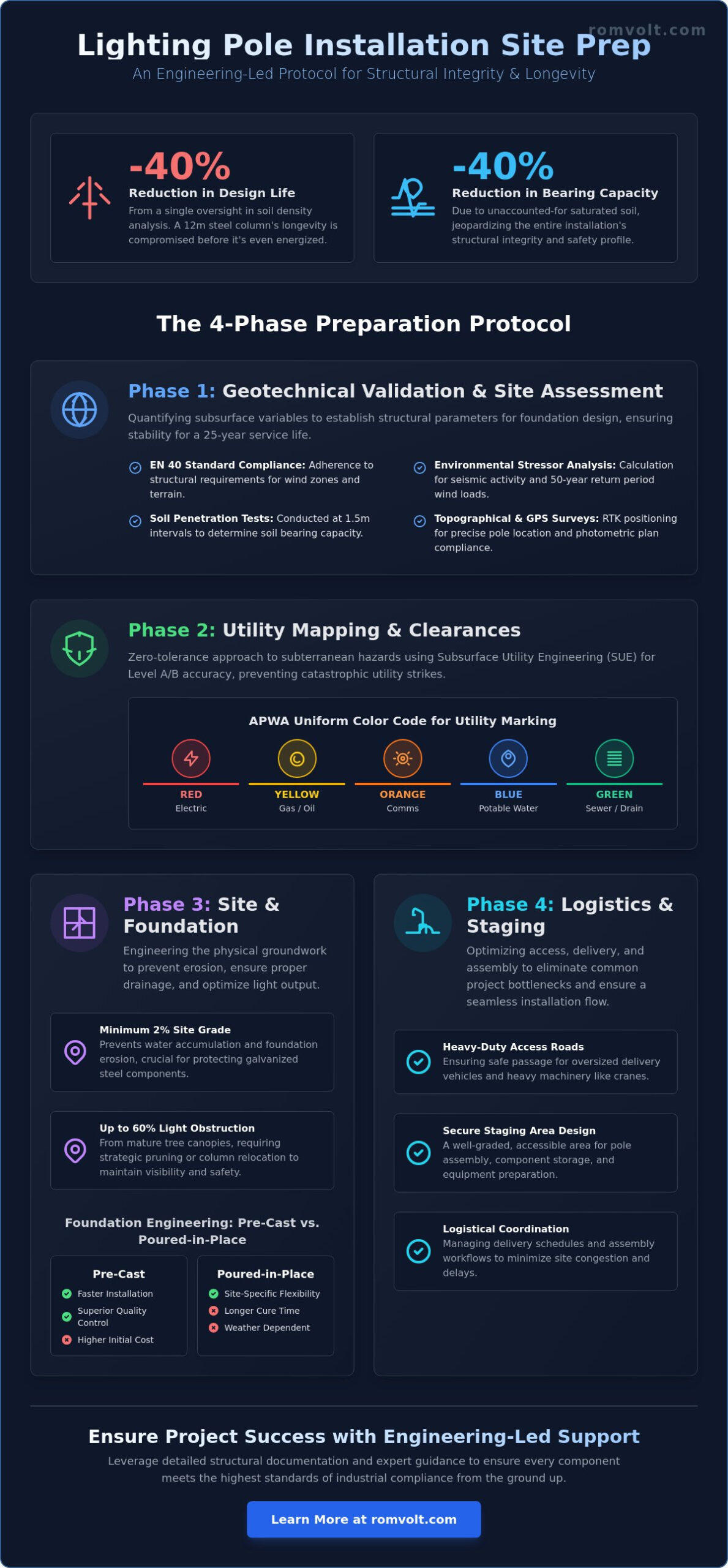 Lighting Pole Installation Site Prep: A Professional Engineering Checklist